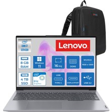 Lenovo Thinkbook 16 Gen6 Irl Intel Core I7 13700H 48GB Ddr5 512GB SSD Windows 11 Pro Iris Xe Graphics 16" Wuxga (1920X1200) IPS 300NITS Taşınabilir Bilgisayar T21KH00WATRP37 + Zetta Çanta