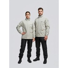 Motokit Gri Suya Dayanıklı Alt Üst Motosiklet Yağmurluk Seti – Taşıma Kılıflı, Oxford Kumaş Membranlı 2XL