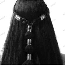 Bacoss Bohem Saç Halkası-Saç Küpesi Seti Silindir Model 5 'li Hair Charms (BC-1222 )