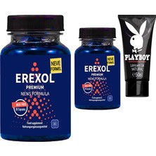 Erexol 2 Adet Erkekleri Destekleyicili 30 Lu Kapsüller L-Argininli L-Citrullineli Macatozlu Çinko Üzüm Çekirdeği Extreleri  + Jel