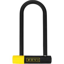 ZOVII ZOVII ZNU14-230| Sarı 120 Db Alarmlı Motosiklet U Kilidi - 14 mm Çelik, Hatırlatma Kablolu