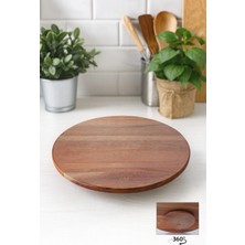 Çavdar Group Akasya 32 cm Dönerli Pizza Tahtası Peynir Kahvaltı Servis Sunum Tabağı