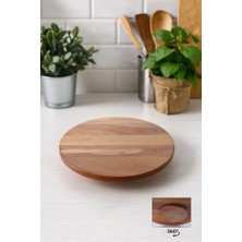 Çavdar Group Akasya 30 cm Dönerli Pizza Tahtası Peynir Kahvaltı Servis Sunum Tabağı