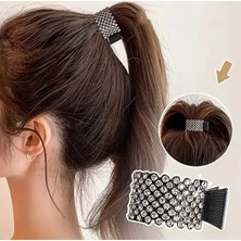 Bacoss Taşlı Tasarım At Kuyruğu Tokası (BC-1142)