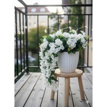 Yasima 9 Dallı Sarkan Beyaz Menekşe Ev Dekorasyonu