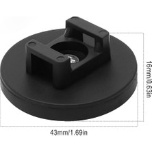 Mıknatıs AVM Manyetik Cırtlı Kablo Tutucu – Siyah Kroşeli, Metal Yüzeyler İçin Ø43 mm Kauçuk Kaplı Pot Mıknatıs