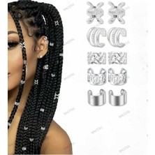 Bacoss Bohem Saç Halkası-Saç Küpesi Seti Modern Stil 10 Lu Hair Charms ( BC-1220 )