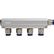 Shuivan Shuıvan Pnömatik 4'lü Kollektör Su Dağıtıcı 3/8" - 1/4" 12MM - Şipşak