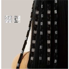 Bacoss Bohem Saç Halkası-Saç Küpesi Oyuk Çiçek Tasarım 10 Lu Hair Charms (BC-1184 )