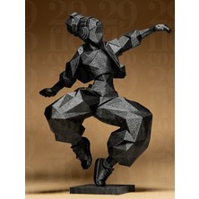 Linova Geometrik Hip Hop Dansçısı Heykel Biblo Dekoratif Obje