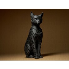 Linova Modern Kedi Heykel Biblo Dekoratif Obje