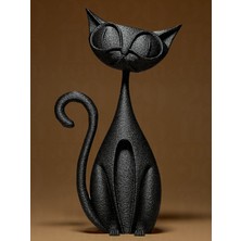 Linova Sevimli Kedi Heykel Biblo Dekoratif Obje