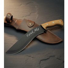 İşte Bu Kişiye Özel Isimli  Isim Baskılı BT-101 35 cm Kukri Bıçak Orman Palası