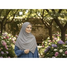 Fresco Scarfs Tesettür Hijab Mısır Medine Ipeği Eşarp 110x110 Gri