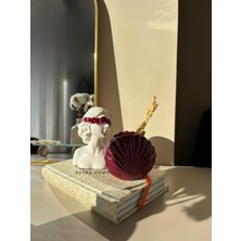 Zuyka Home Maskeli Kız Dekor Biblo ve Mini Istiridye Vazo Set