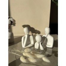 Zuyka Home Dekoratif Üçlü Aile Obje Biblo Anne&baba&çocuk