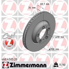 Zimmermann Mtxdpn Fren Diski On Sag Porsche Cayenne 9ya 17 Panamera 971 16 350 mm - 34 mm