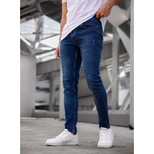 Koyu Mavi Tırnaklı Slimfit