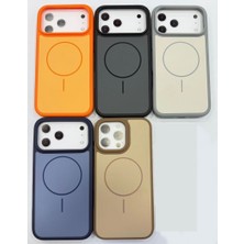 M21 Iphone 16 Pro Magsafe Uyumlu Lacivert Şeffaf Kılıf