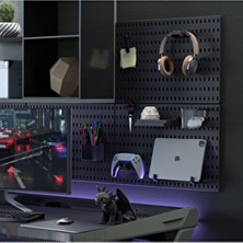 Çok Amaçlı Pano Organizatör Set 3 (52X36CM) Dübelli - Siyah