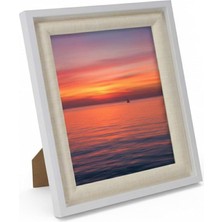 Efemark Premium Serisi 20 * 30 cm Ahşap Resim Çerçevesi Beyaz-Bej
