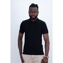 Erkek Slim Fit Dar Kesim Nefes Alan Kumaş Polo Yaka Tişört