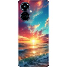 Grabono Tecno Camon 19 Pro Kılıf Renkli Temalı Desenli Tpu (CI8N) Uyumlu Silikon Okyanus