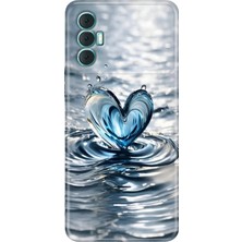 Grabono Tecno Spark 8 Pro Kılıf Renkli Silikon Kapak Aşşkdamlası