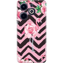Grabono Infinix Hot 40 Pro / Infinix Hot 40 Kılıf Temalı Baskılı Desenli Resimli Silikon Flamingo