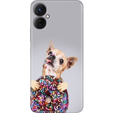 Grabono Tecno Camon 19 Neo Kılıf (CH6I) Uyumlu Desenli Silikon Donut Dog