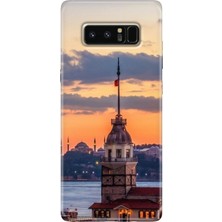Grabono Samsung Galaxy Note 8 Kılıf Renkli Temalı Desenli Tpu Note8 Silikon Kız Kulesi
