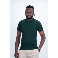 Erkek Slim Fit Dar Kesim Nefes Alan Kumaş Polo Yaka Tişört