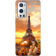Grabono Oneplus 9 Pro Kılıf Renkli Özel Temalı Desenli Silikon Tpu Eyfel