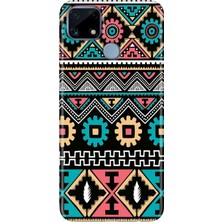 Grabono Realme C25 Kılıf Desenli Silikon Renkli Phone Case Etnik