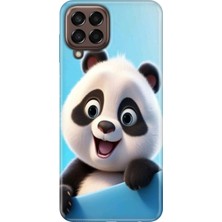 Grabono Samsung Galaxy M33 Kılıf Baskılı Esnek Silikon Kapak Panda