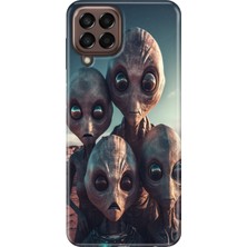 Grabono Samsung Galaxy M33 Kılıf Baskılı Esnek Silikon Kapak Ufo
