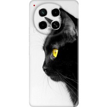 Grabono Tecno Camon 30 Kılıf (Cl6) Uyumlu Silikon Desenli Kapak Kedi Bakışı