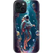 Grabono iPhone 13 - 14 Kılıf Renkli Tpu Uv Baskılı Desenli Silikon Astronot