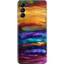 Grabono Samsung Galaxy A04S Kılıf Kılıf Renkli Esnek Silikon Temalı Desenli Tpu Sulu Boya