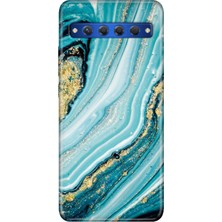 Grabono Tcl 10 Plus Kılıf Desenli Silikon Renkli Tpu Case Simli Taş