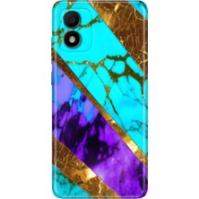 Grabono Tcl 303 Kılıf Silikon Renkli Phone Case Nezih Mermer