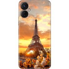 Grabono Tecno Camon 19 Neo Kılıf (CH6I) Uyumlu Desenli Silikon Eyfel