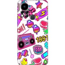 Grabono Infinix Hot 11S Uyumlu Kılıf Renkli Tpu Silikon 90'lar