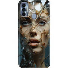 Grabono Tecno Spark 7 Pro Kılıf Renkli Silikon Cam Kırığı