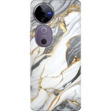 Grabono Vivo V40 Kılıf Desenli Temalı Esnek Silikon Arsos Mermer