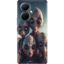 Grabono Vivo V29 Lite 5g Kılıf Renkli Desenli Özel Baskı Tasarım Silikon Ufo