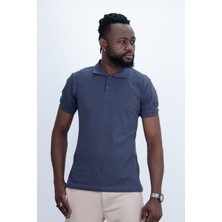 Erkek Slim Fit Dar Kesim Nefes Alan Kumaş Polo Yaka Tişört