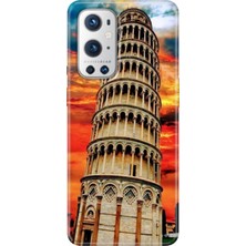 Grabono Oneplus 9 Pro Kılıf Renkli Özel Temalı Desenli Silikon Tpu Pizza Kulesi