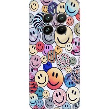 Grabono Realme 12 Pro (RMX3842) Uyumlu Kılıf Renkli Rubber Silikon Emojix