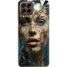 Grabono Samsung Galaxy M33 Kılıf Baskılı Esnek Silikon Kapak Cam Kırığı